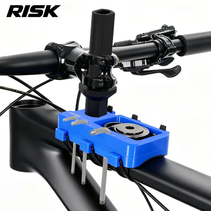 Tube de direction virtuel RISK pour vélos de route/VTT/gravel – Outil de démontage du guidon et de réparation de vélo