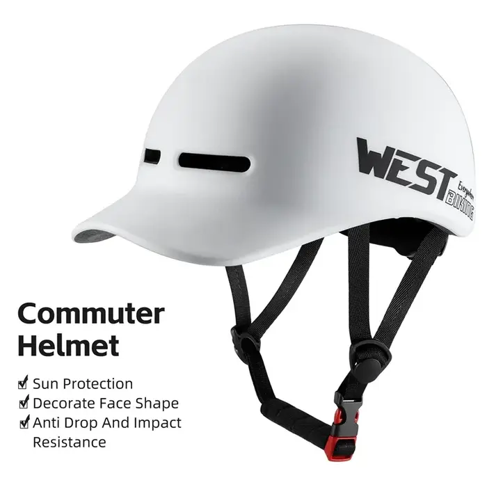 WEST BIKING Casque de cyclisme Scooters urbains Moto Casquette de sécurité réglable City Bike E-bike