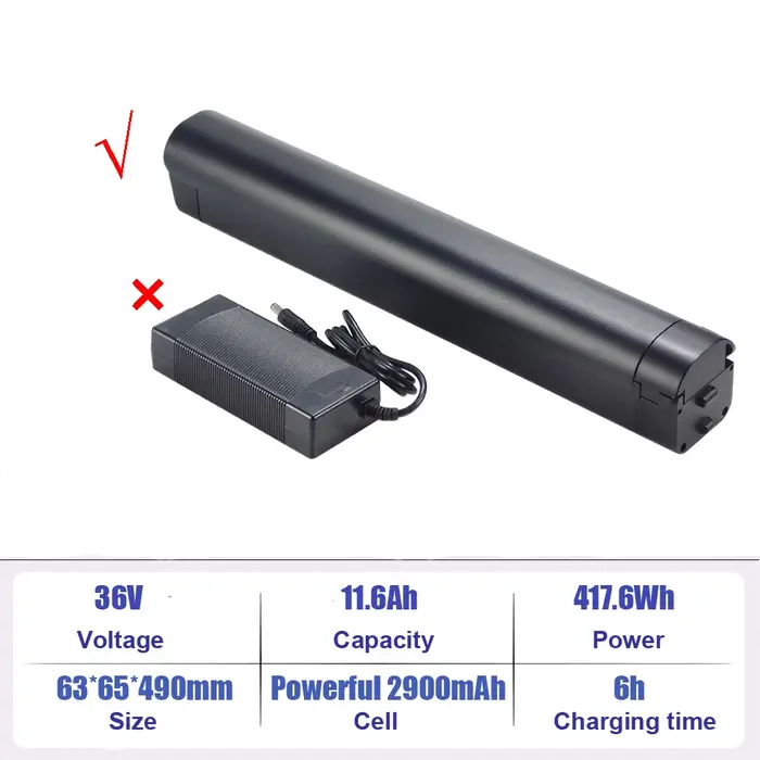 Batterie Li-ion de remplacement pour vélo électrique 36V 11.6Ah, batterie au lithium pour Megamo Kin
