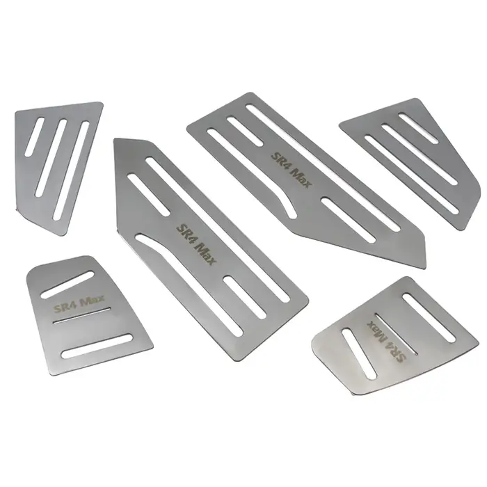 Pédales de repose-pieds en acier inoxydable argent anodisé pour moto VOGE 350 SR4MAX protection de cadre et moulure décorative design