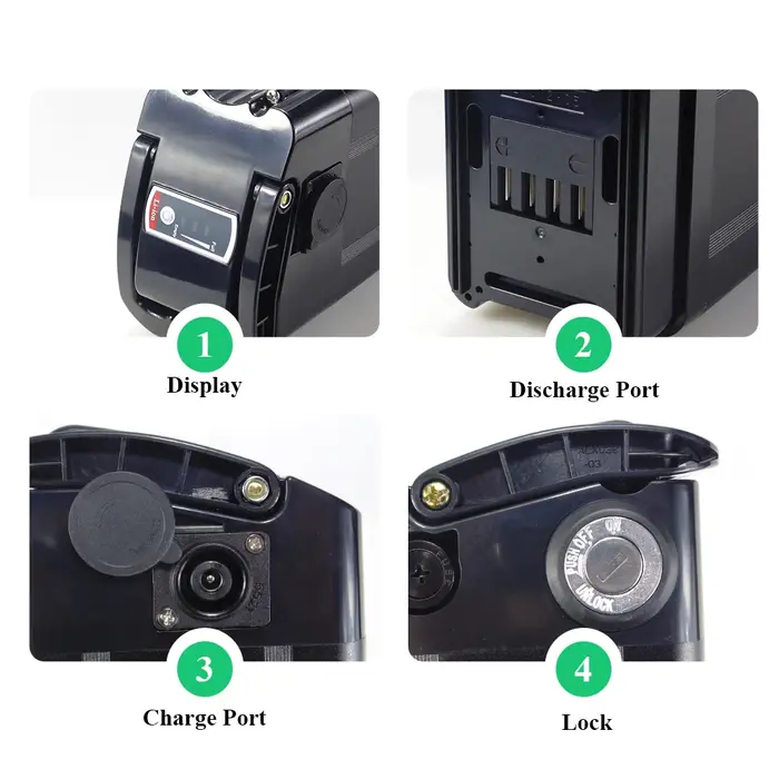 Batterie lithium-ion JETECH JT-EBB10-21 36V 10Ah 10.4Ah pour vélo électrique Moovy