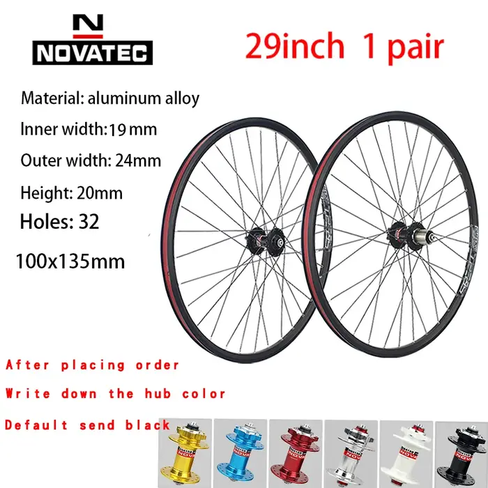 Novatseats-Jeu de roues de vélo de montagne en alliage d'aluminium