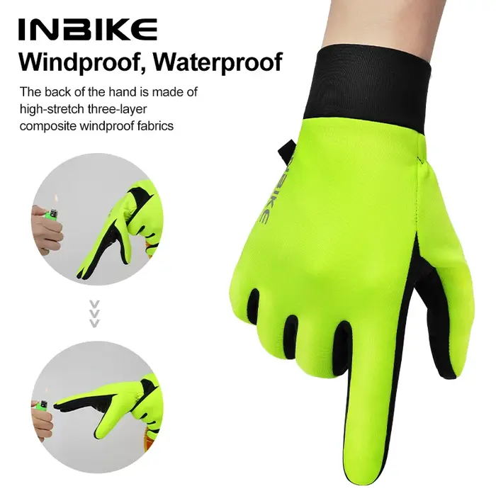 INBIKE hiver gants de cyclisme pour hommes femmes chaud polaire gant de vélo pour l'équitation