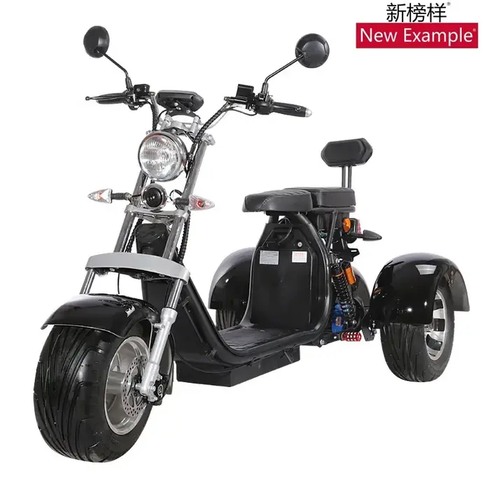 Tricycle électrique 12 pouces avec pneus larges pour adultes, 3000W60V40AH, batterie au lithium amov
