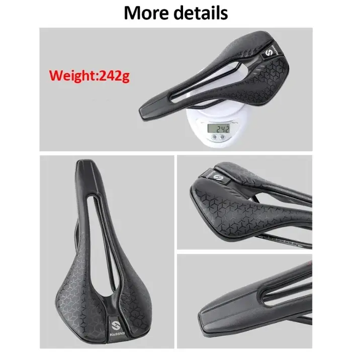 Selle de vélo en cuir HASSNS 145 mm