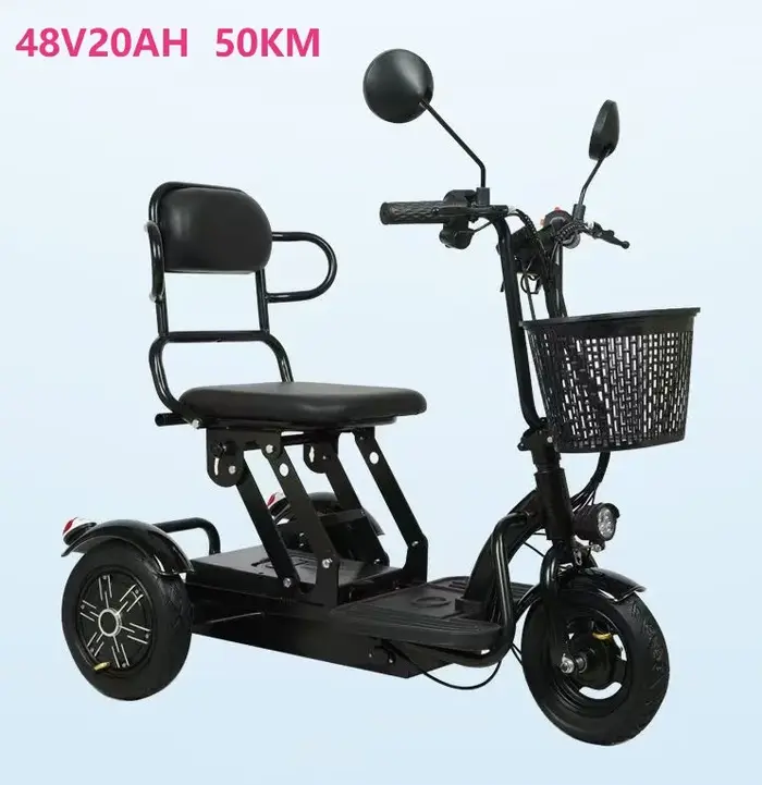 Mini scooter de mobilité électrique pliable à 3 roues