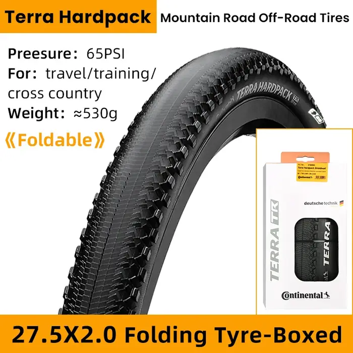 Pneu vtt Continental 29 27.5 Terra Hardpack ShieldWall Anti-crevaison