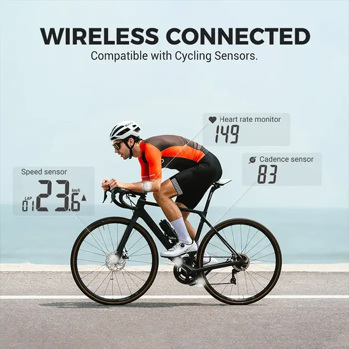 Ordinateur de vélo sans fil CooSpo BC26S
