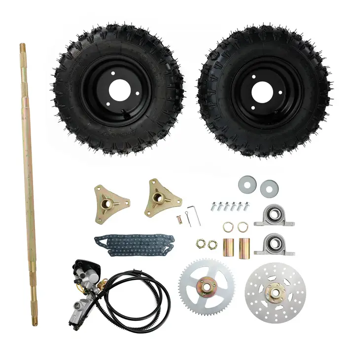 Kit complet de moyeu de roue d'assemblage d'essieu arrière de 29 pouces pour vélos de dérive Go Kart Quad Trike