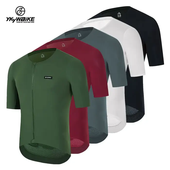 YKYWBIKE Maillot de cyclisme à manches courtes pour homme chemises de vélo VTT vêtements d'équitatio
