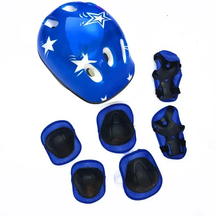 Casque de vélo pour enfants, genouillères, coudières, poignets, ensemble d'équipement de protection,