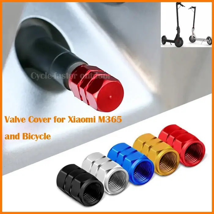 Capuchon de Valve de vélo en aluminium, 2 pièces, anti-poussière, pour Xiaomi M365 Scooter électriqu