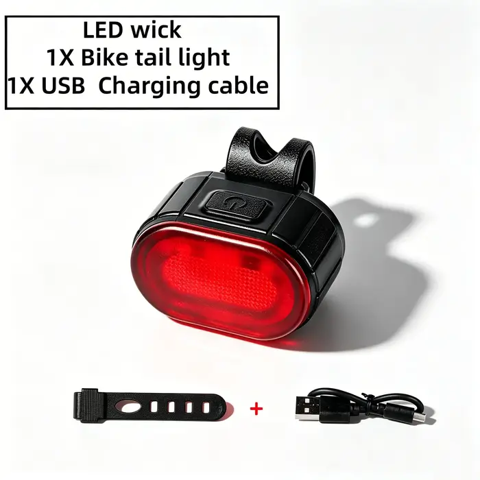 Kit d'éclairage avant et arrière pour vélo IPX6 - Éclairage LED multifonctionnel rechargeable pour v