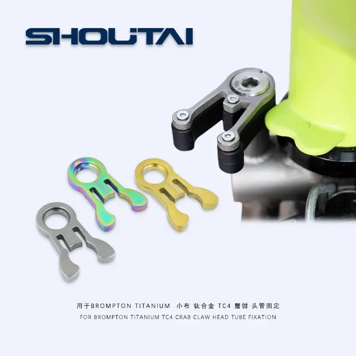 Vélo En Fiber De Carbone Fourche Tête Tube Fixe Boucle + TC4 titane vis Pour Brompton