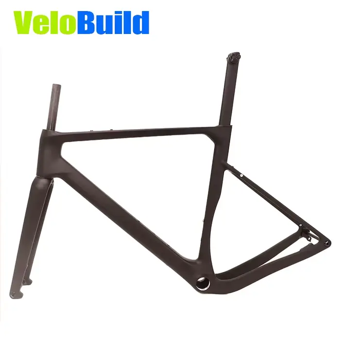 VELOBUILD 2025 nouveau carbone Aero gravier cadre de vélo fourche tige de selle T47 BB