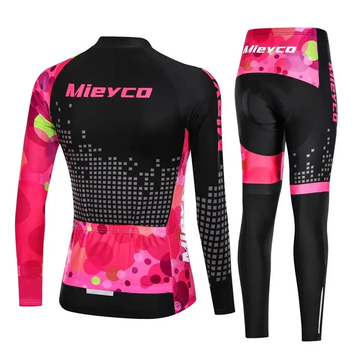 Ensemble de cyclisme pour femme : Maillot et pantalon longs pour VTT – Vêtements de sport