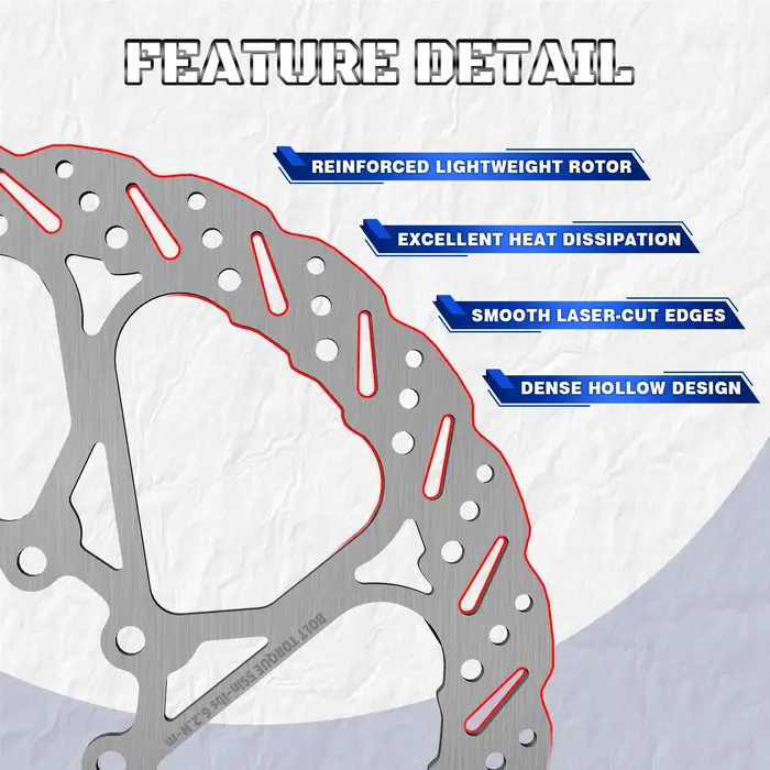 Rotor de frein à disque de vélo BUCKLOS 140 mm 160 mm 180 mm 203 mm