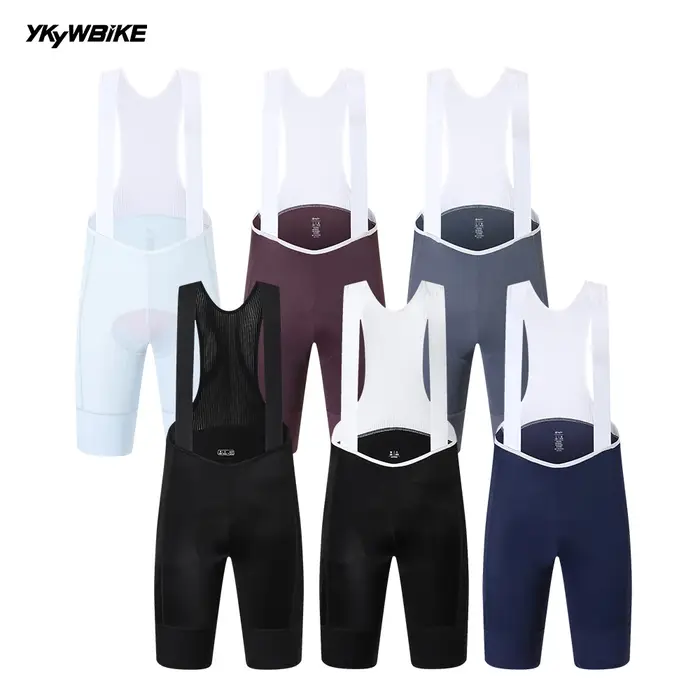 YKYWBIKE Cuissard de cyclisme pour homme avec bretelles MITI italiennes