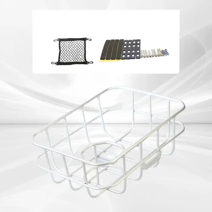 Nouveau panier de vélo en alliage d'aluminium avec porte-gobelet d'eau 25x35x13cm adapté aux vélos d