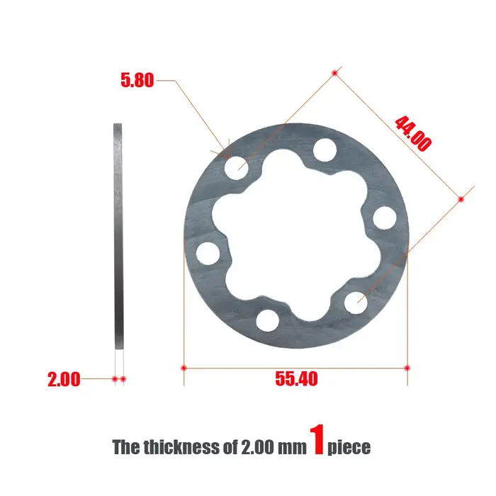 Disque de frein pour trottinette électrique, 3 joints, 6 trous, 2 rondelles, 4 moyeux, 5 mm, patin d