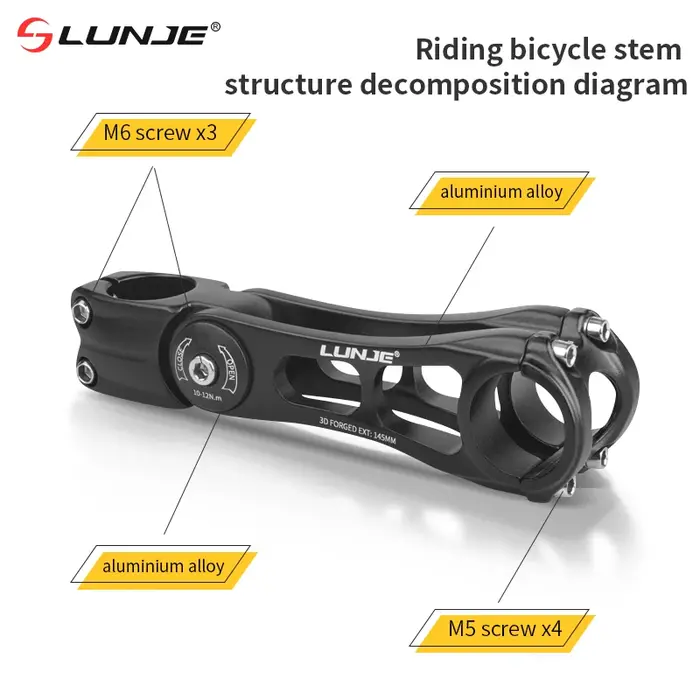 Tige réglable tige de guidon vtt 25.4 31.8mm vélo puissance route VTT Table vélo pont tige 90-145MM pièces de vélo