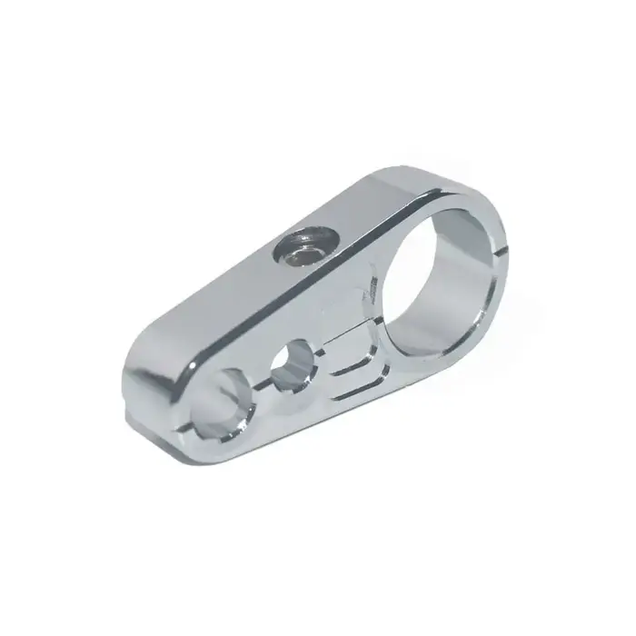 Collier de serrage pour câble d'embrayage et de frein, chromé noir, 25 mm (1 pouce), en aluminium CN