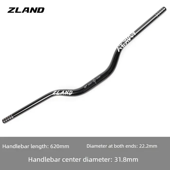ZLAND VTT guidon élévateur poli-620/680/720/780MM 55mm ascenseur poli noir pour le cyclisme de fond de descente