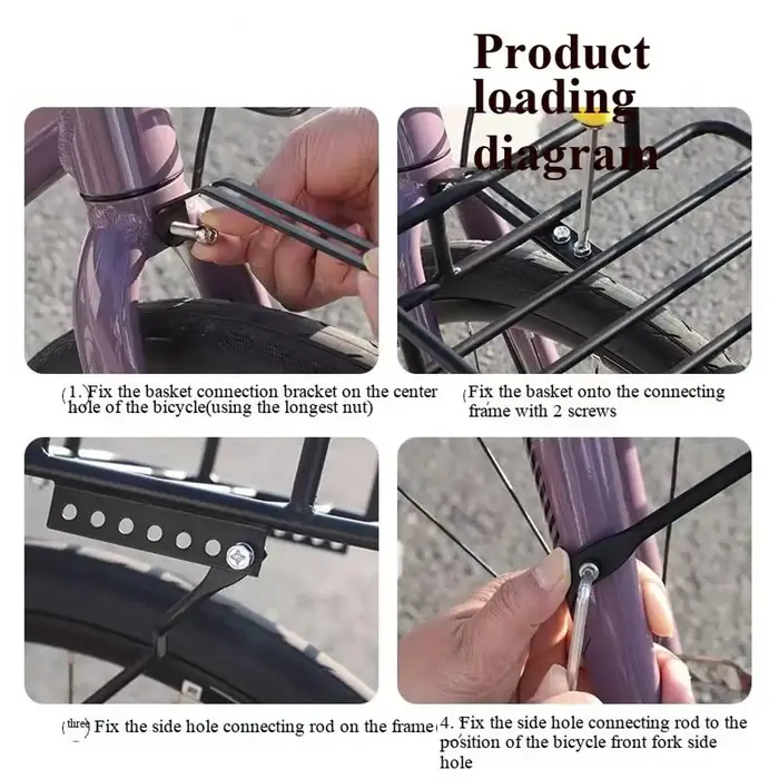 Porte-bagages avant pour vélo, accessoires pratiques et professionnels pour vélos de montagne/route, porte-bagages avant pour vélo