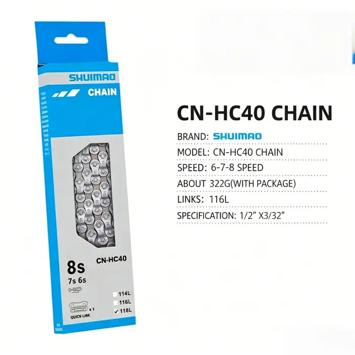 Chaîne de vélo haute performance avec 6/7/8/9/11 maillons (116 maillons au total) spécialement conçu