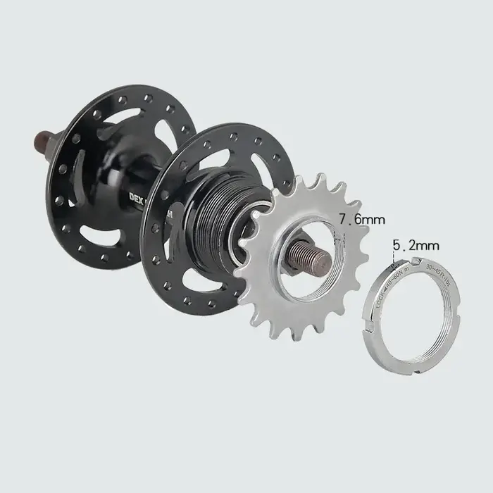 Deemount – roue libre de vélo à pignon fixe, verrouillage du moyeu, 1 vitesse, anneaux de verrouilla