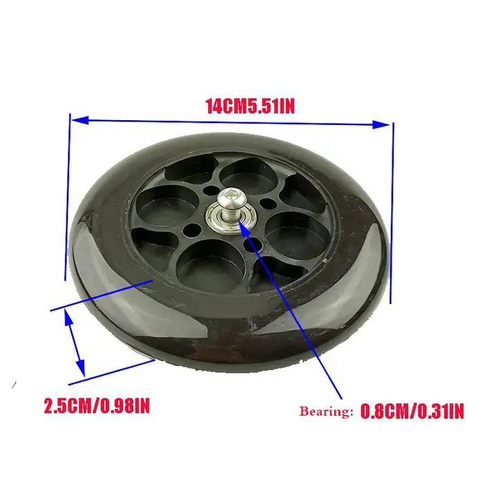 Roue en PU de 6 pouces (140 mm) pour trottinette électrique