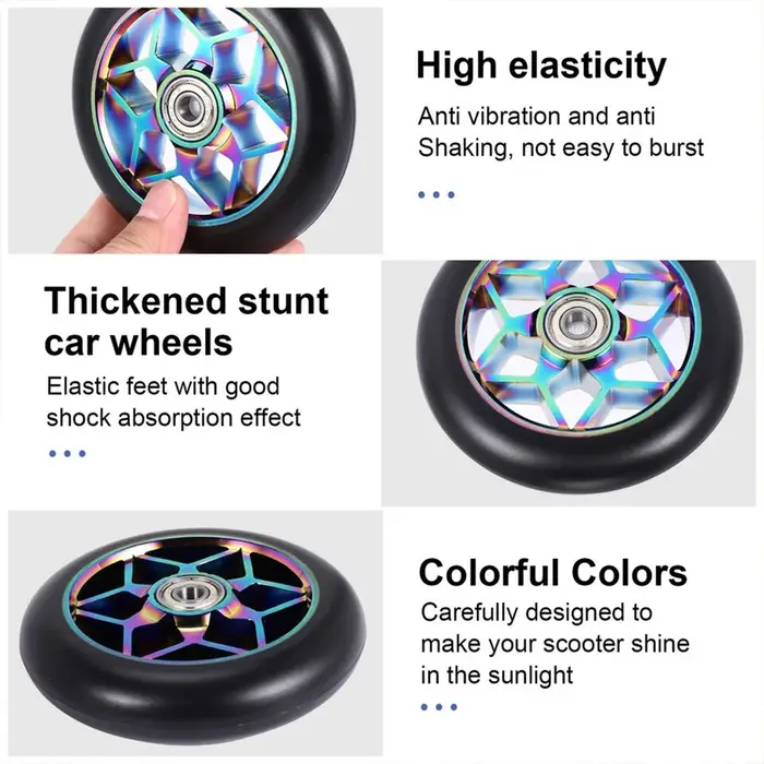 Roues de rechange pour trottinette avec roulements en aluminium