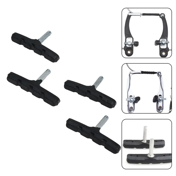 Jeu de plaquettes de frein de vélo, Kit de freins, blocs de frein en V en caoutchouc pour vélo de route et de montagne, chaussures avec écrou hexagonal, outils et cales