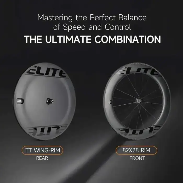 Roues ELITEWHEELS AERO-TT en fibre de carbone pour triathlon