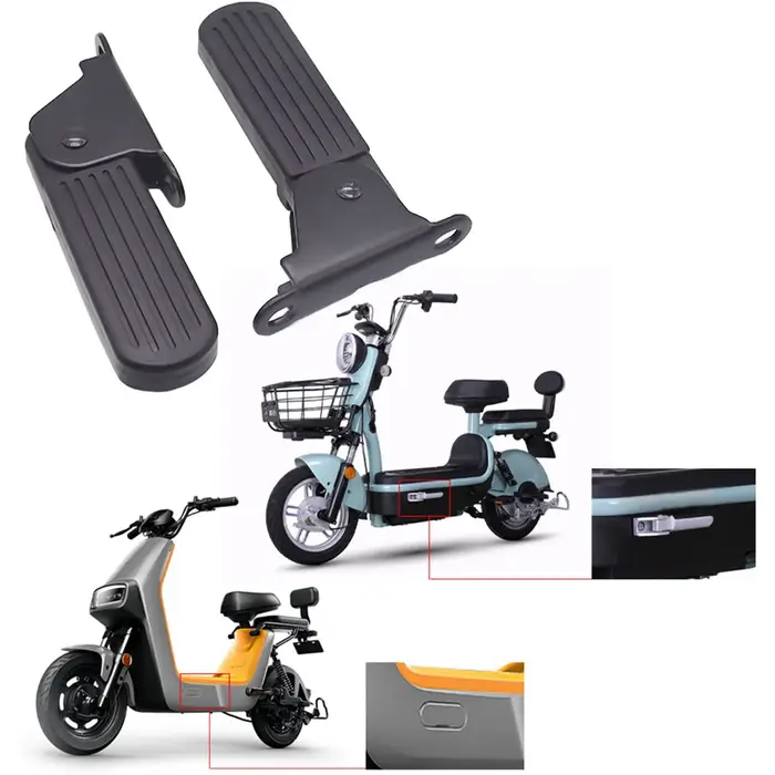 1 paire de repose-pieds avant pliables pour vélo électrique