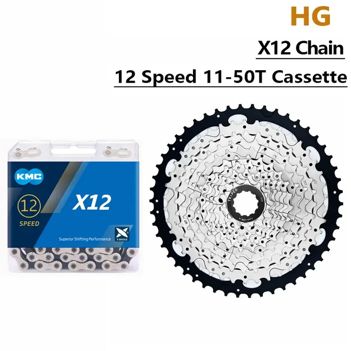 Cassette de VTT 8/9/10/11/12 vitesses 40/42/46/50/52T HG K7 Pignon 8V 9V 10V 11V 12V X9 X10 X11 X12 Chaînes Pièces de VTT