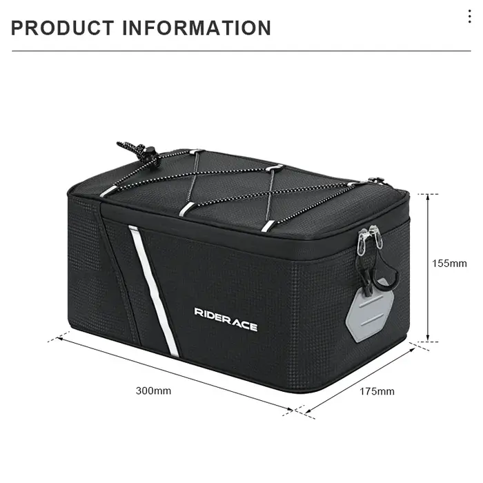 Panier arrière RIDERACE pour vélo