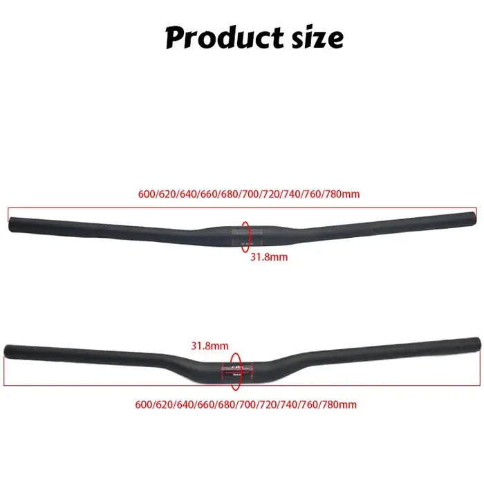 Guidon de vélo de montagne en carbone 3k en forme d'hirondelle