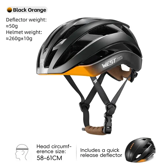 WEST BIKING – casque de cyclisme intégralement moulé, aérodynamique multicolore, déflecteur de Sport