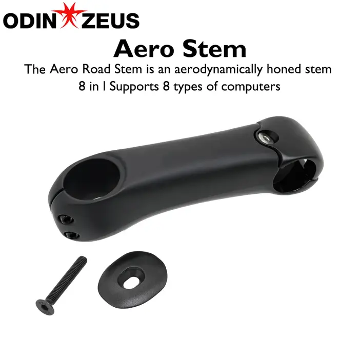 Tige de vélo de route Aero en carbone -17 ° à -7 ° Support d'ordinateur GPS réglable de 31