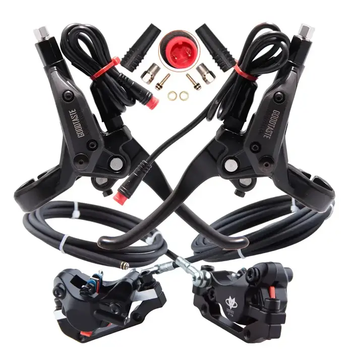 Goodtaste GT03N freins hydrauliques à disque gauche pour vélo électrique de montagne mise hors tension Xod Long Tube d'huile 2100 160 140 levier pince poignée de frein