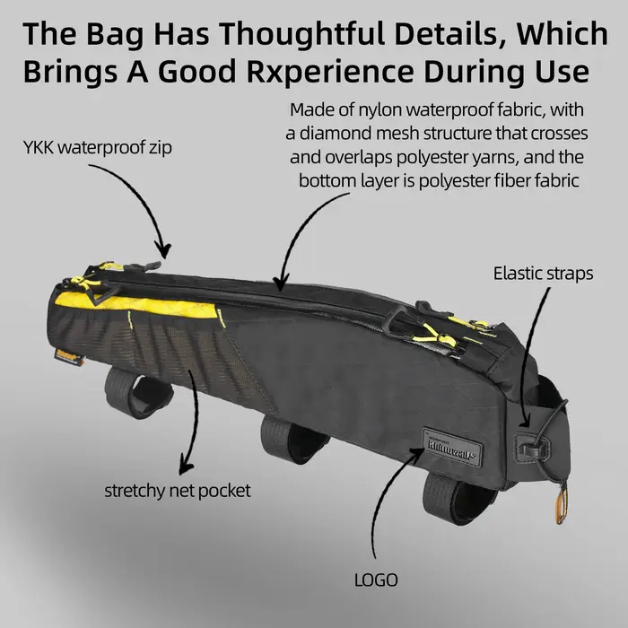Rhinowalk – grand sac pour Tube supérieur de vélo