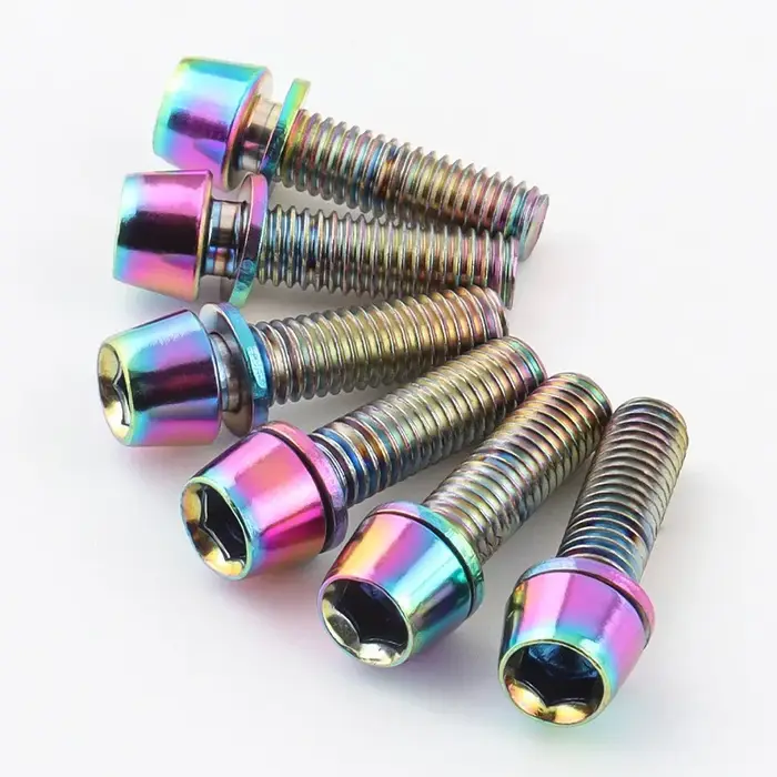 Boulons avec rondelle pour guidon de vélo de route et VTT, 6 pièces, 5x17mm