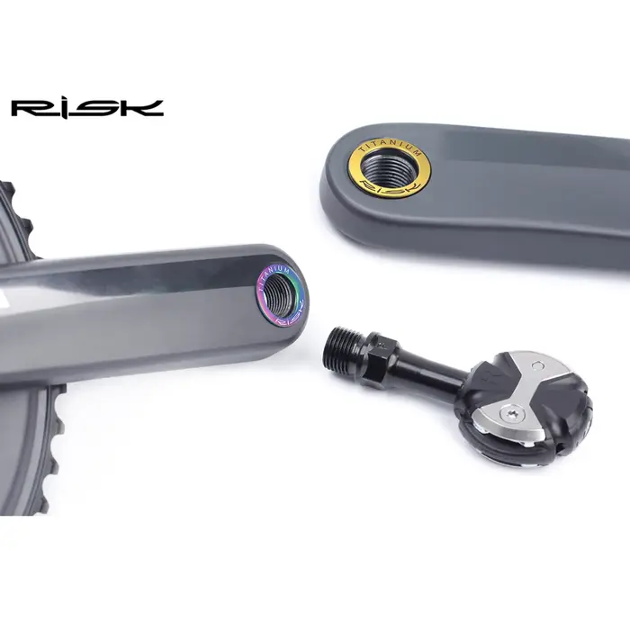 Une paire (2 pièces) risque vélo titane pédale rondelle entretoise joint pour VTT