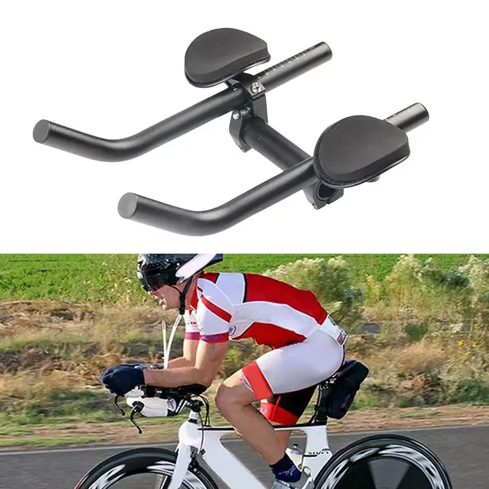 Guidon de vélo VTT aérodynamique détachable avec coussin en éponge pour le triathlon et la longue distance