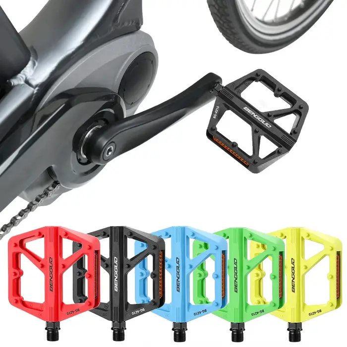 Pédales de vélo en nylon à double roulement DU avec réflecteur