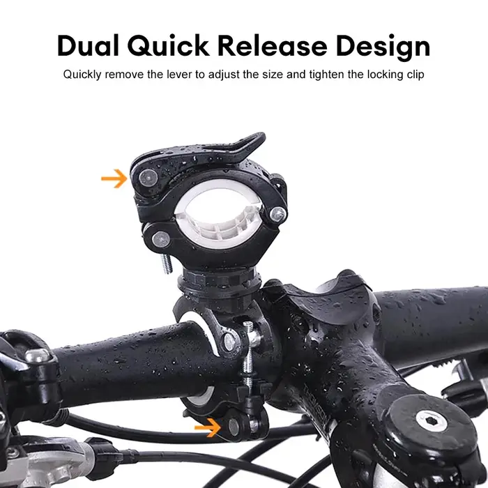 Support de lumière de vélo multifonctionnel rotatif à 360 degrés