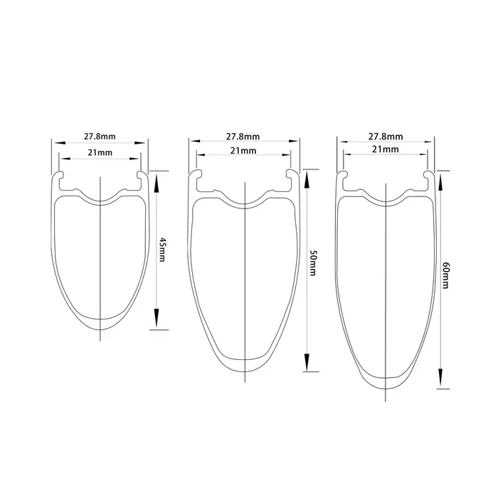 Jantes de vélo de route en carbone 700C