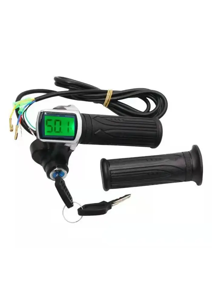 Poignée d'accélérateur torsadée pour vélo électrique, affichage de batterie LCD, indicateur de puiss
