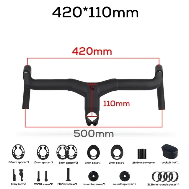 Guidon de vélo de route SYNCROS en carbone Creston IC SL X avec logo noir